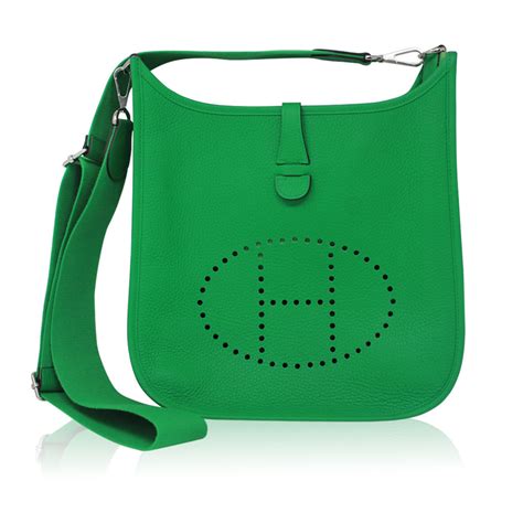 hermes evelyne bag green|authentic Hermes evelyne bag.